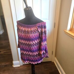 ⭐️Trina Turk Jewel-tone Off-Shoulder Top